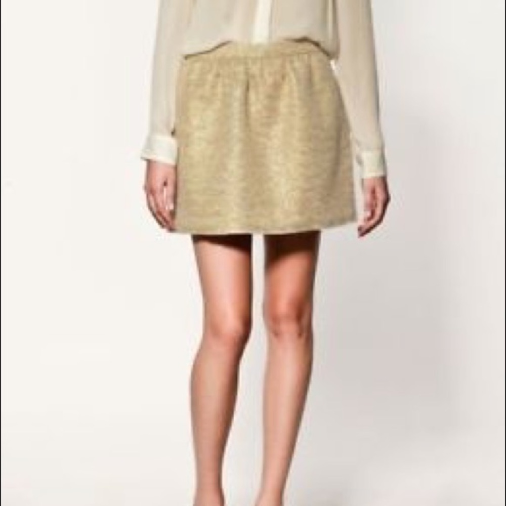 Gold Zara mini skirt